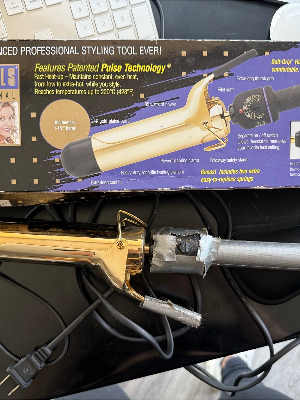 Hot Tools Professional 1.5” Barrel 24K Gold Curling Iron